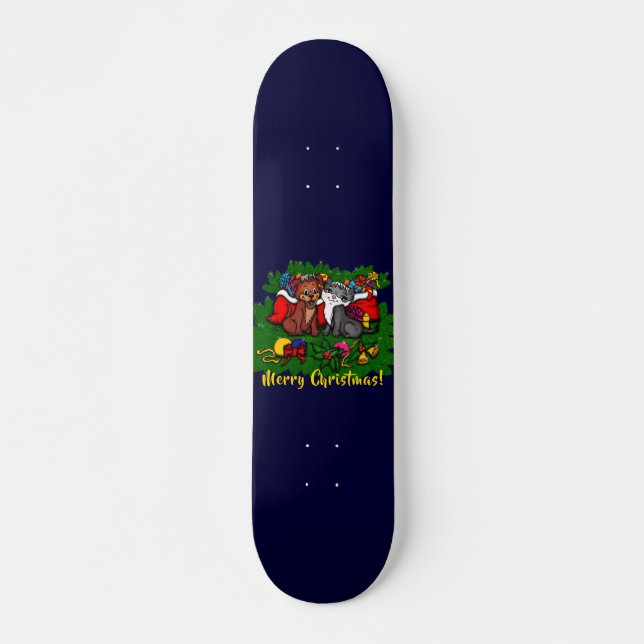 Kitty and Puppy , Happy XMas Skateboard (Vorne)