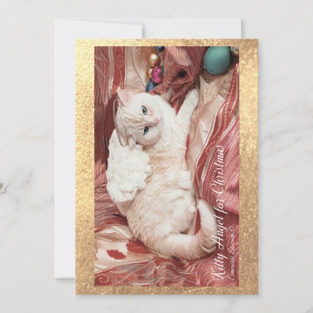 Kitty Angel for Christmas Mitteilungskarte (Vorderseite)