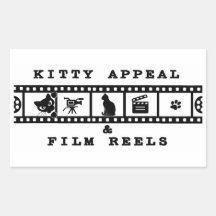 Kitty Appeal & Film Reels Autocollant Blanc