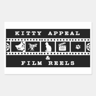 Kitty Appeal & Film Reels Schwarzer Aufkleber