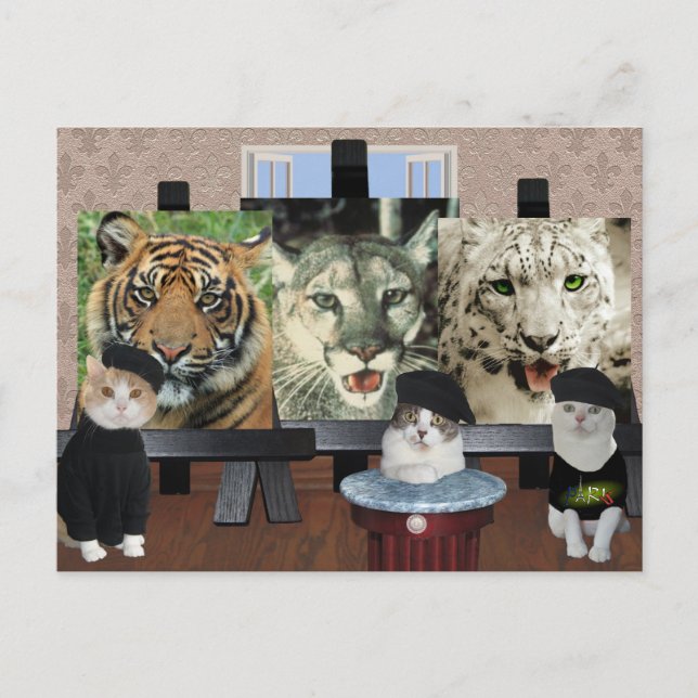 Kitty Art School Postkarte (Vorderseite)