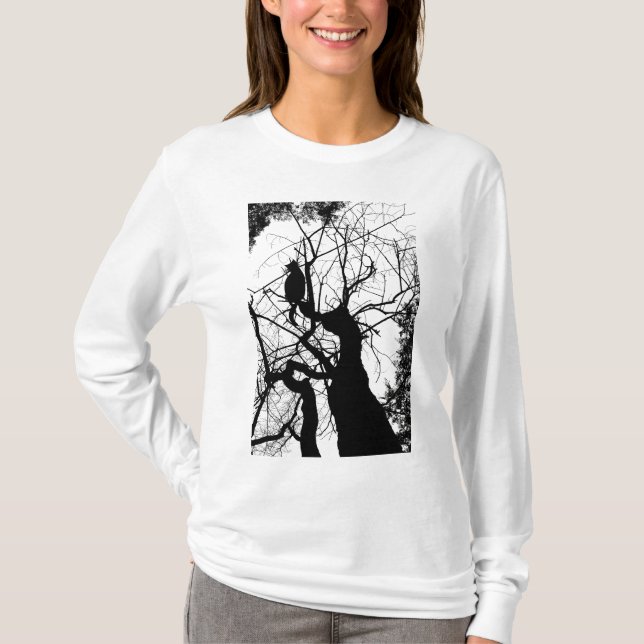KITTY-BAUM-SILHOUETTE B&W T-Shirt (Vorderseite)