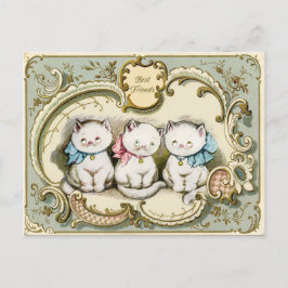 Kitty Best Friends Vintag Reproduction Postcard Postkarte