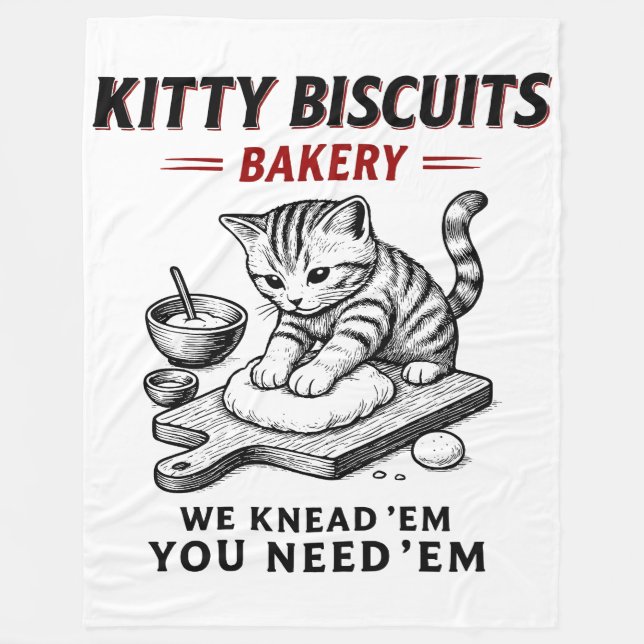 Kitty Biscuits Bäckerei Fleecedecke (Vorderseite)