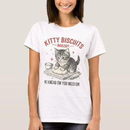 Kitty Biscuits Bäckerei | Lustiger Katzenback-Wort T-Shirt