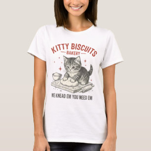 Kitty Biscuits Bäckerei   Lustiger Katzenback-Wort T-Shirt
