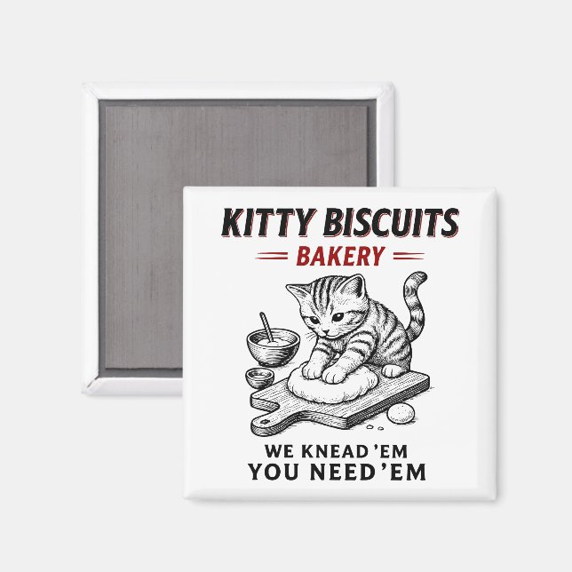 Kitty Biscuits Bäckerei Magnet (Vorderseite/Rückseite)