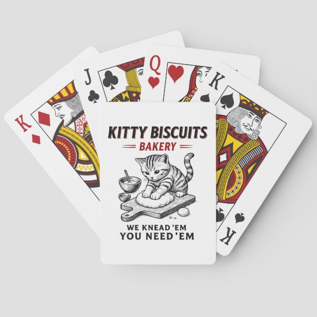Kitty Biscuits Bäckerei Spielkarten (Rückseite)