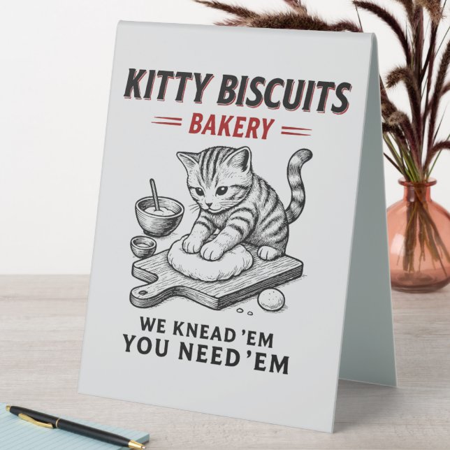 Kitty Biscuits Bäckerei Tischaufsteller (In Situ (Tisch))
