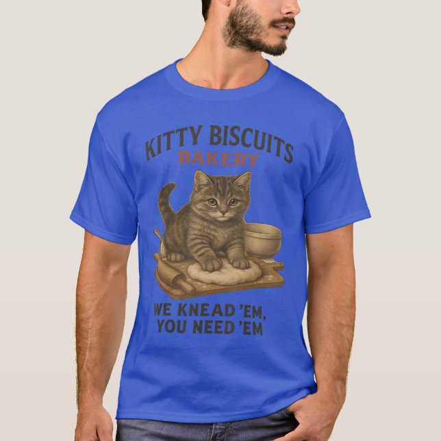 Kitty Biscuits Bakery Funny Cat baking for cat lov T-Shirt (Vorderseite)