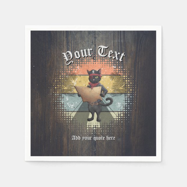 Kitty Buccaneers Sunset Quest Serviette (Vorderseite)