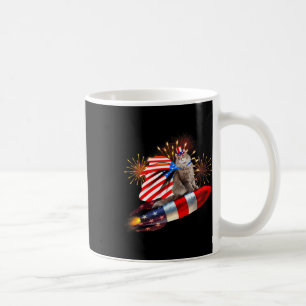 Kitty Cat 4. Juli Rakete mit Fireworks US sa Pa Kaffeetasse