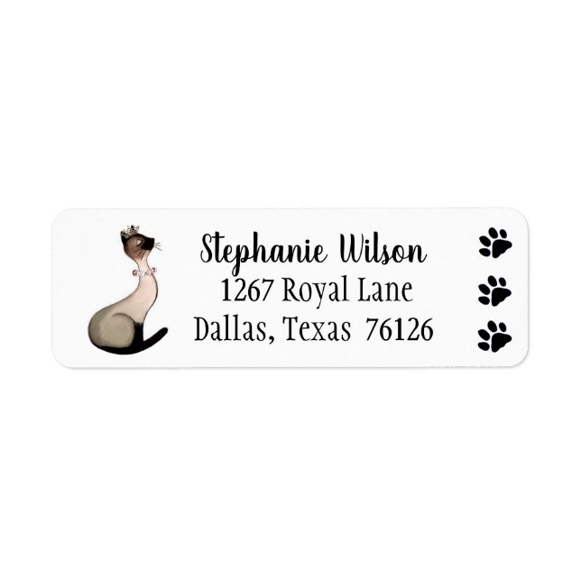 Kitty Cat Address Label (Vorne)