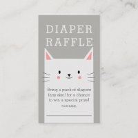 Kitty Cat Baby Dusche Windeln Raffel Ticket