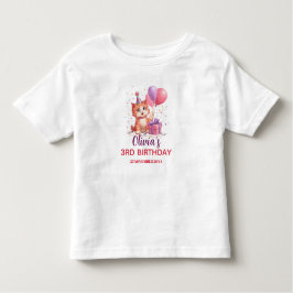 Kitty Cat Celebration Geburtstag Kleinkind T-shirt