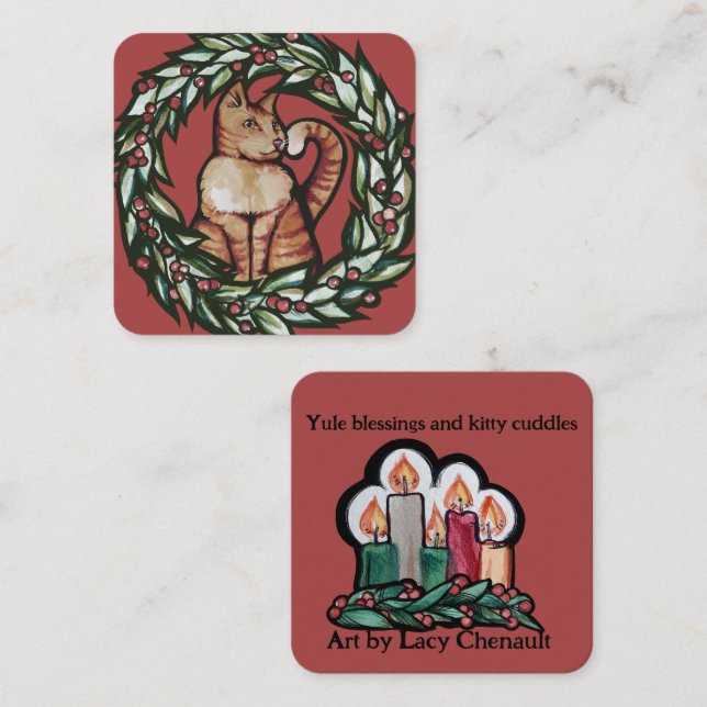 Kitty Cat Christmas Mitteilungskarte (Vorne/Hinten)