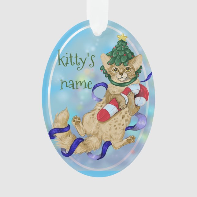 Kitty Cat Christmas Ornament (Vorderseite)