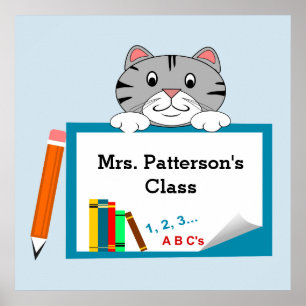kitty Cat Class Posters Poster