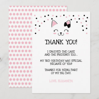 Kitty Cat Danke Cards Einladung