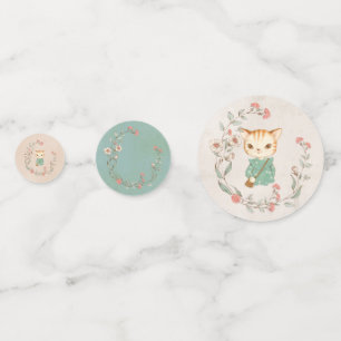 Kitty Cat Floral Girly Kitten Konfetti