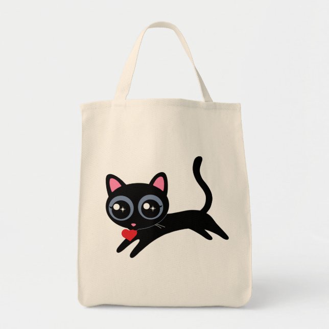Kitty Cat Heart Dieb Niedliches Geschenk für Mädch Tragetasche (Vorne)