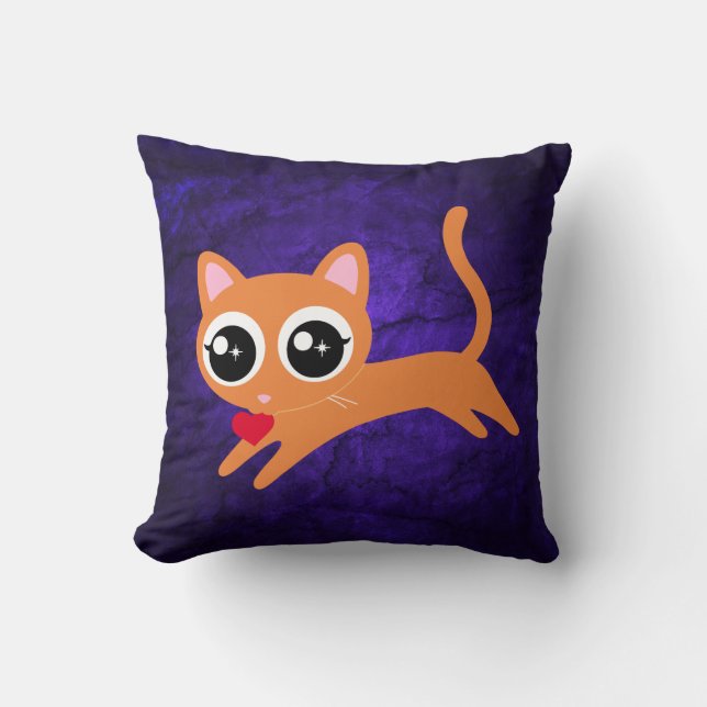 Kitty Cat Herzdieb Niedliches Geschenk Kissen (Vorderseite)
