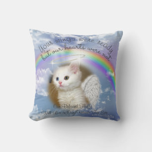 Kitty Cat - Himmlischer Himmel mit Rainbow Pet Mem Kissen