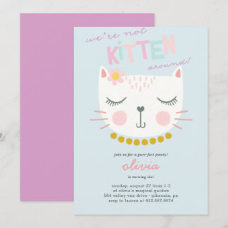 Kitty Cat Kindergeburtstag Einladung