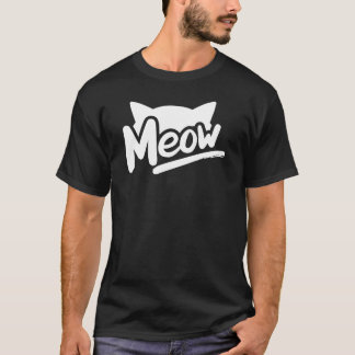 Kitty Cat Meow mit Niedlichen Kätzchenohren T-Shirt