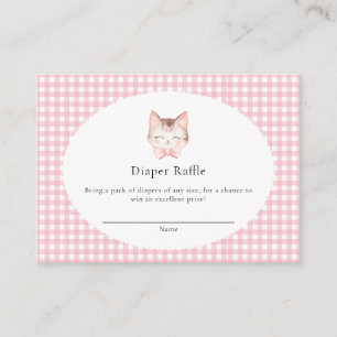 Kitty Cat Pink Purr-fect Baby Girl Babydusche Begleitkarte