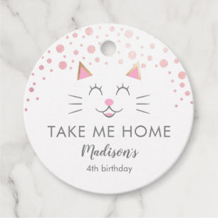 Kitty Cat Pink Zuhause Geschenkanhänger