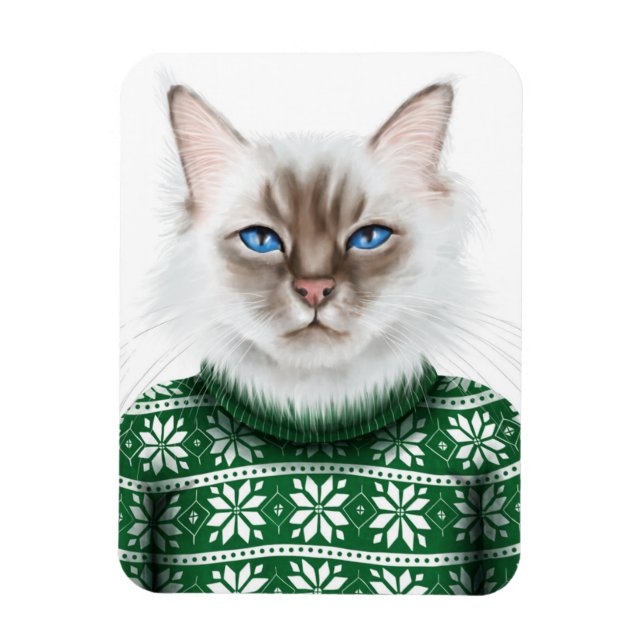 Kitty Cat Sweater Magnet (Vertikal)