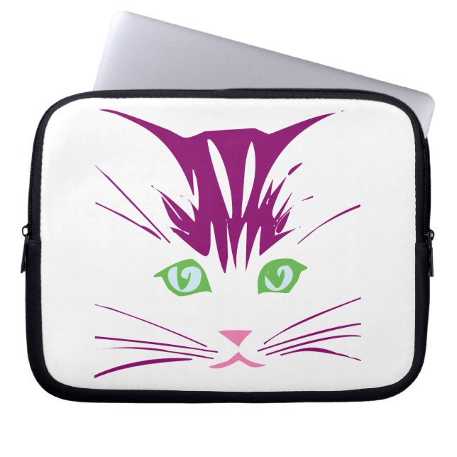 Kitty Cat Sweet Face Laptopschutzhülle (Vorderseite)