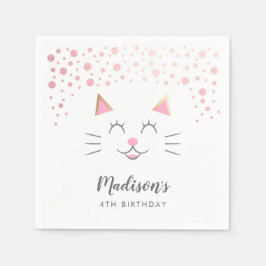 Kitty Cat Thema Geburtstagsparty Serviette