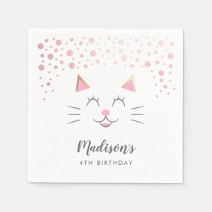 Kitty Cat Thema Geburtstagsparty Serviette