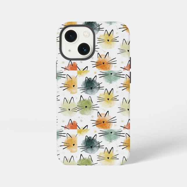 Kitty Cat Tough Apple iPhone 13 Mini-Fall Mini Hülle (Rückseite)