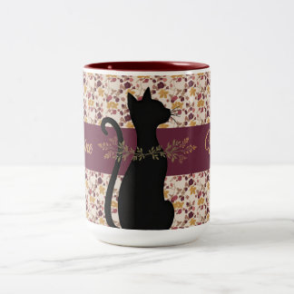 Kitty Cat und Name Typografie Zweifarbige Tasse