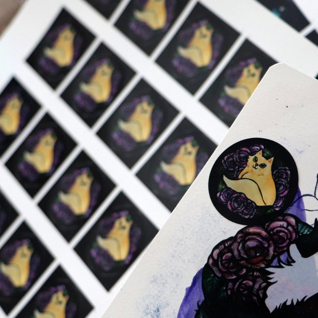  Kitty Cats Garden                                 Runder Aufkleber (Von Creator hochgeladen)