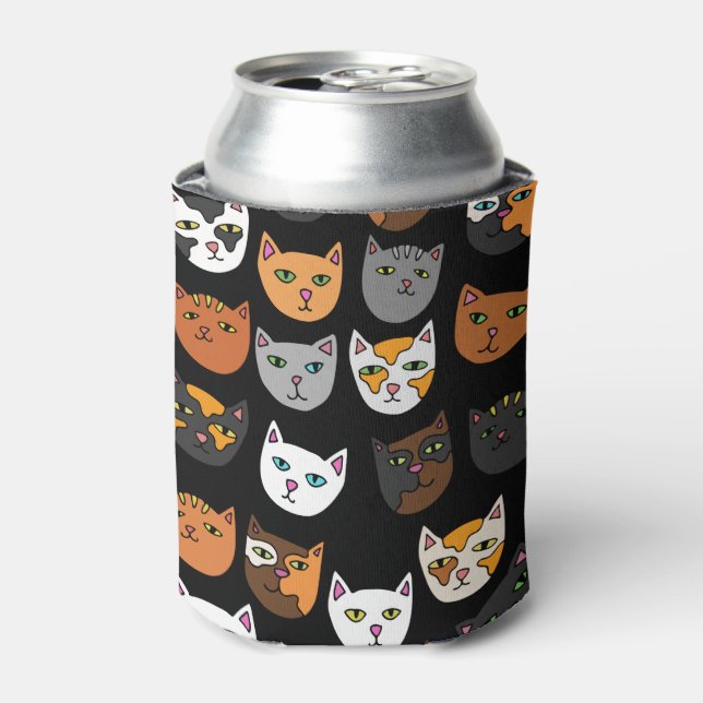 Kitty Cats überall Muster Dosenkühler (Kanne Vorderseite)