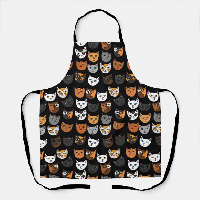 Kitty Cats überall Muster Schürze (Vorderseite)