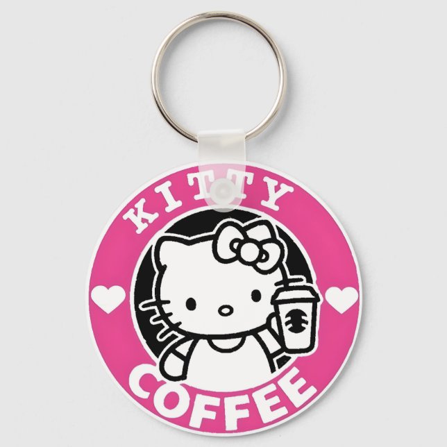 Kitty Coffee Logo Schlüsselanhänger (Vorderseite)