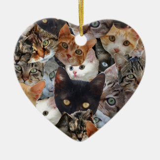 Kitty Collage Keramik Ornament