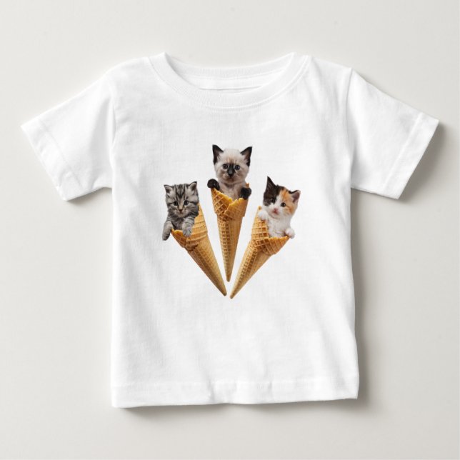 Kitty Cones Baby T-shirt (Vorderseite)