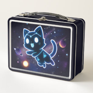 Kitty Constellation Celestial Cat Cosmos Space Metall Brotdose