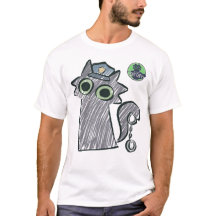 Kitty Cop – Purrtect & Serve Herren Dark T-Shirt
