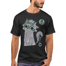 Kitty Cop – Purrtect & Serve Herren Dark T-Shirt