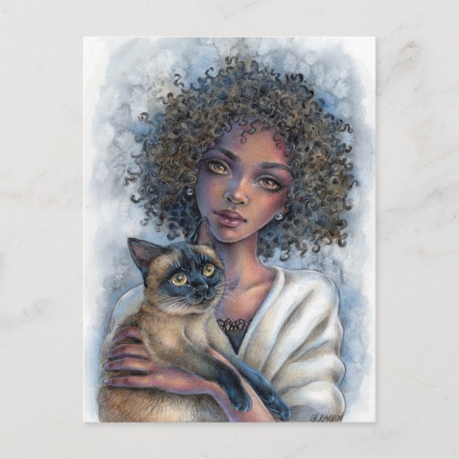 Kitty Cuddles Postkarte (Vorderseite)