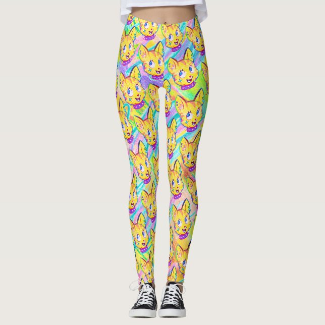 Kitty Doodle Bratislava Kidcore Leggings (Vorderseite)