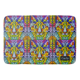 Kitty Face Mosaic Muster - Fun Kids oder Pets Badematte