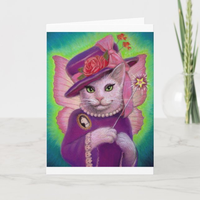 Kitty Fairy Godmutter Karte (Vorderseite)